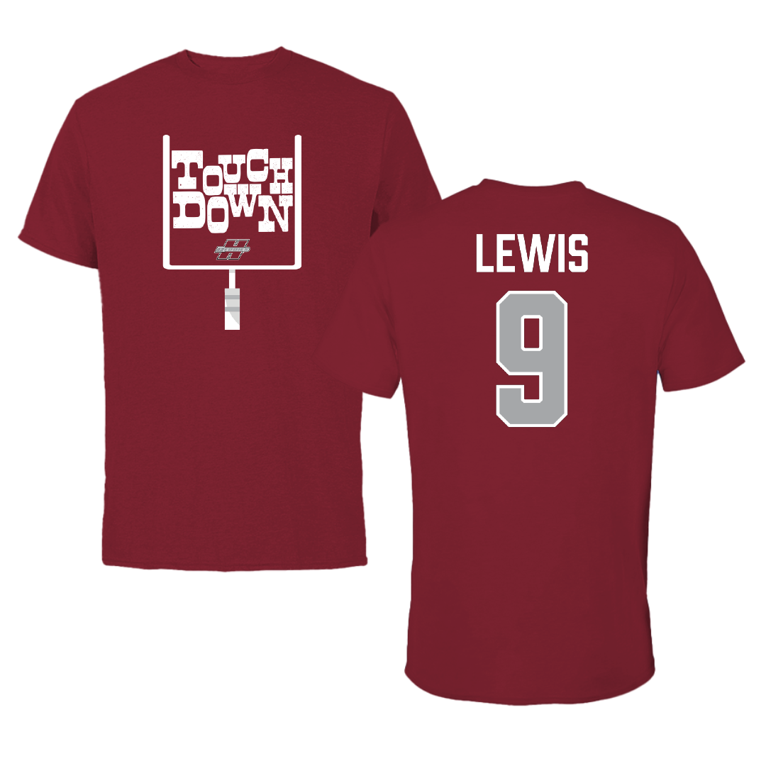Henderson State University Football Cardinal Touchdown Tee - #9 Fred Lewis