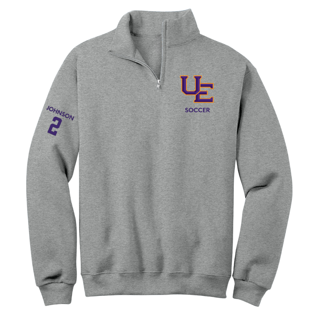 University of Evansville Soccer (W) Sport Gray Quarter-Zip - #2 Taylor Johnson