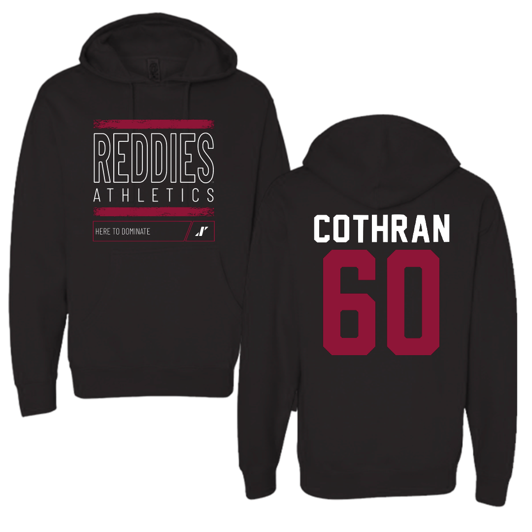 Henderson State University Football Black Dominate Hoodie - #60 Isaac Cothran