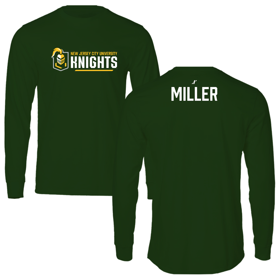 New Jersey City University Wrestling (W) Forest Green General Performance Long Sleeve - Gabrielle Miller
