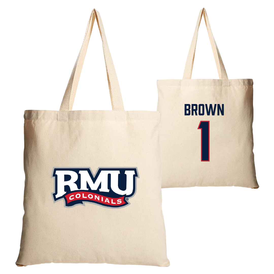 Robert Morris University Volleyball Tan Canvas Tote Bag - #1 Kaitlyn Brown