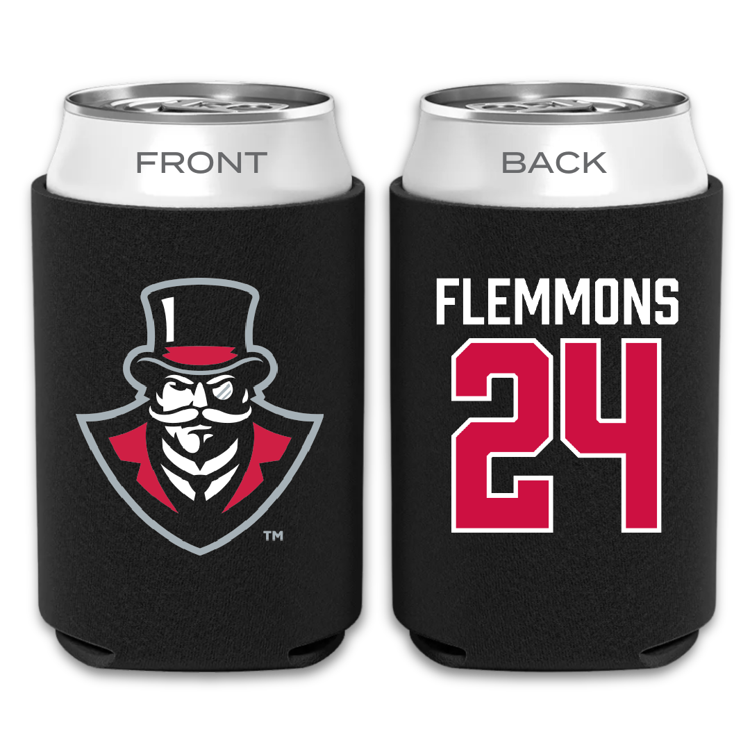 Austin Peay State University Football Black Can Cooler - #24 Jeremiah Flemmons