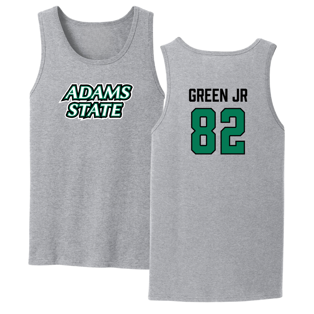 Adams State University Football Sport Gray Tank Top - #82 Warrick Green Jr