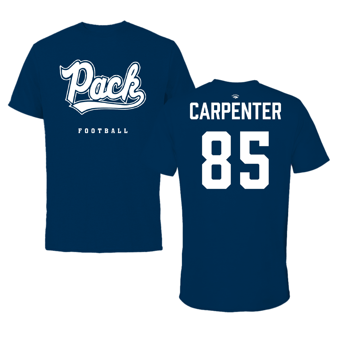 University of Nevada Football Navy Tee - #85 Jett Carpenter