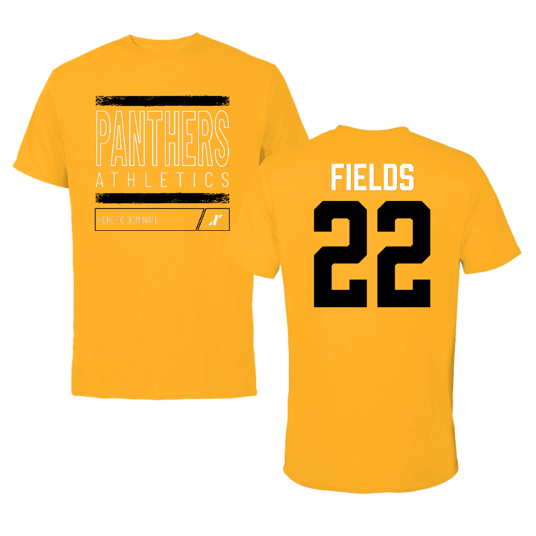 University of Wisconsin-Milwaukee Basketball Gold Dominate Performance Tee - #22 Faizon Fields