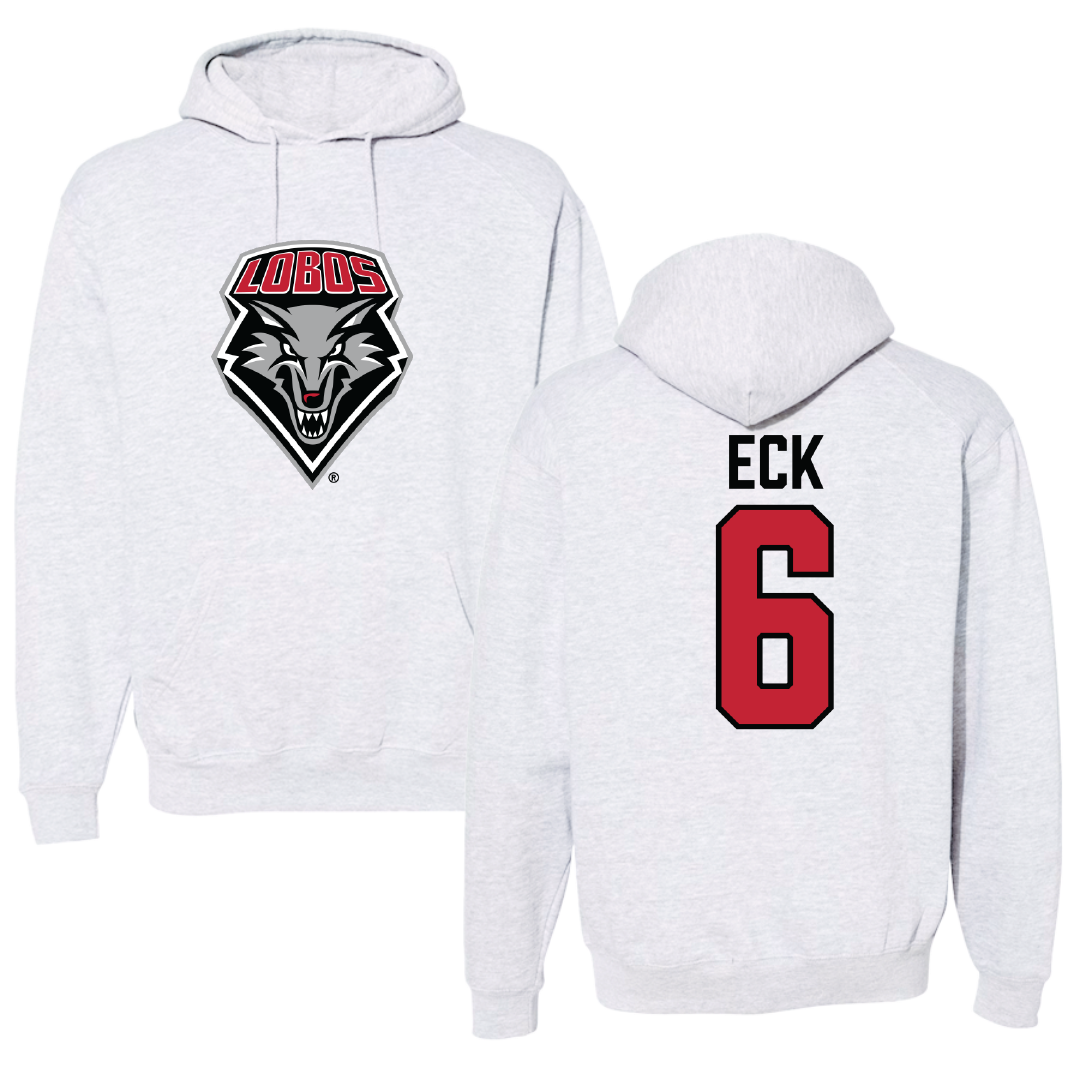 University of New Mexico Football Light Gray Hoodie - #6 Jaxton Eck