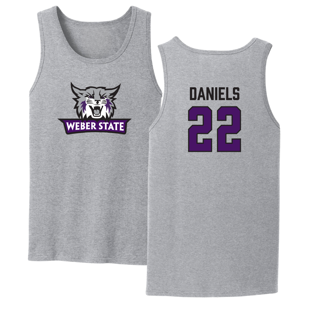 Weber State University Football Sport Gray Tank Top - #22 Ishaan Daniels