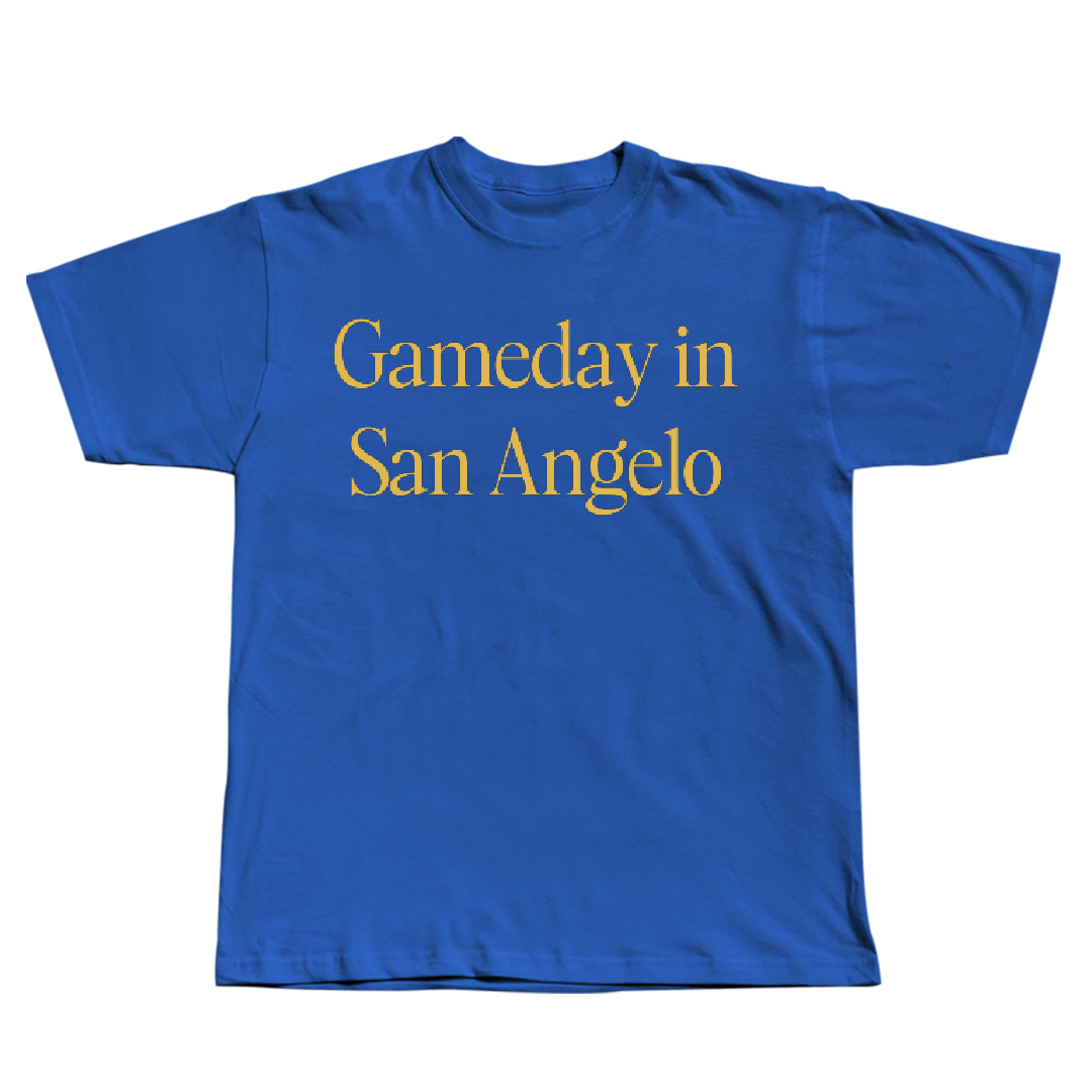 Angelo State University Softball Blue Gameday Tee - #25 Kylie Forney