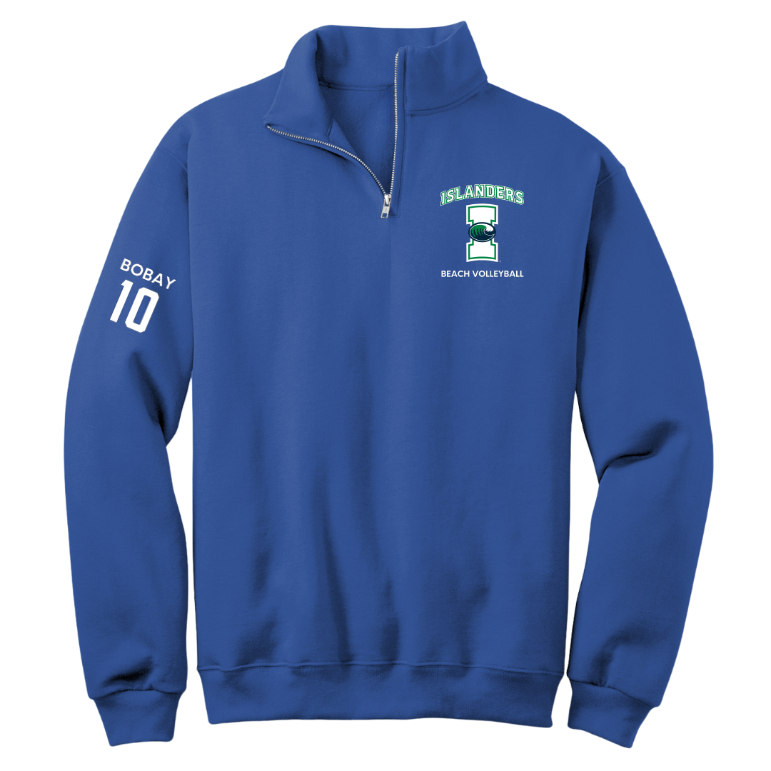 Texas A&M University-Corpus Christi Beach Volleyball Blue Quarter-Zip - #10 Kristin Bobay