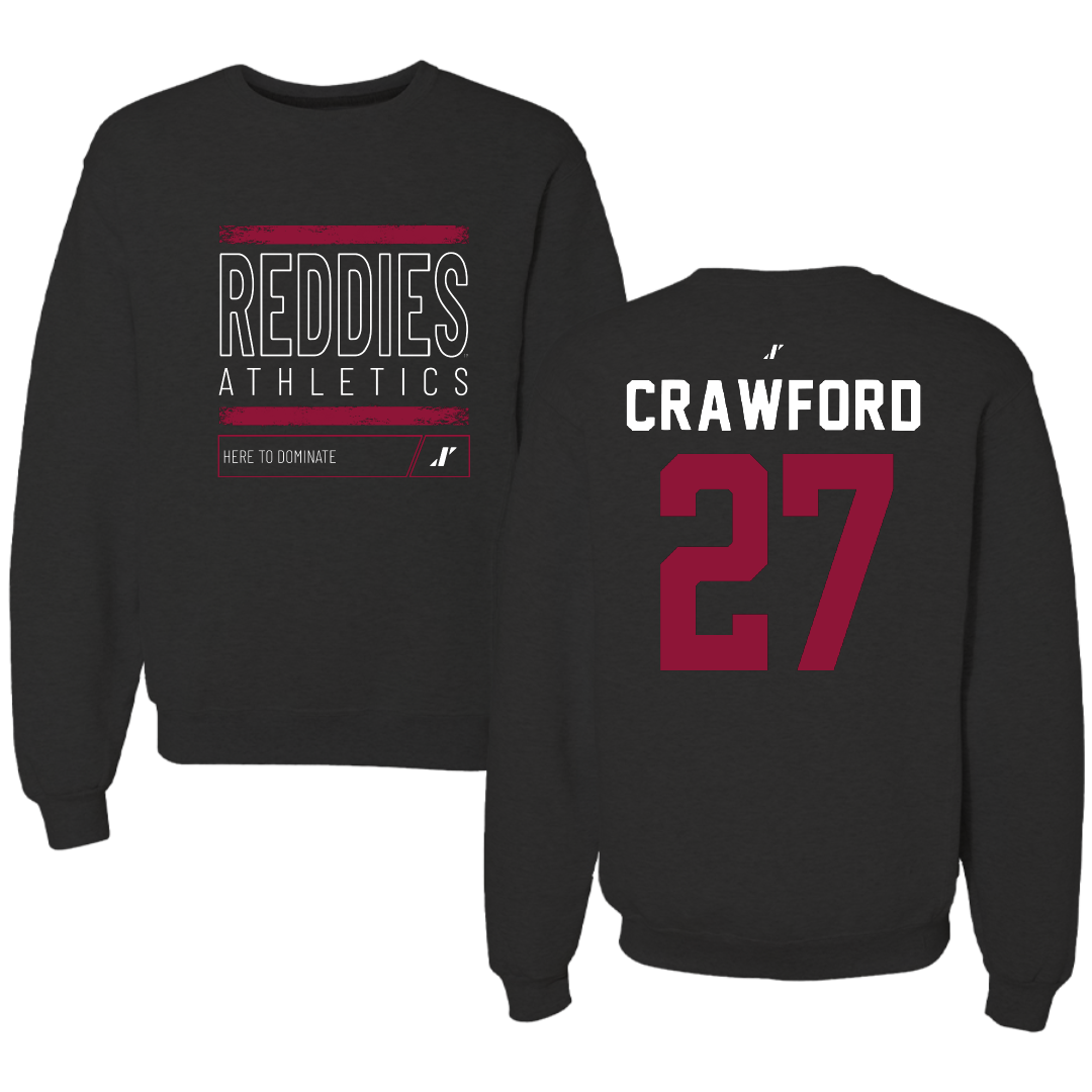 Henderson State University Football Black Dominate Crewneck - #27 Kolbi Crawford