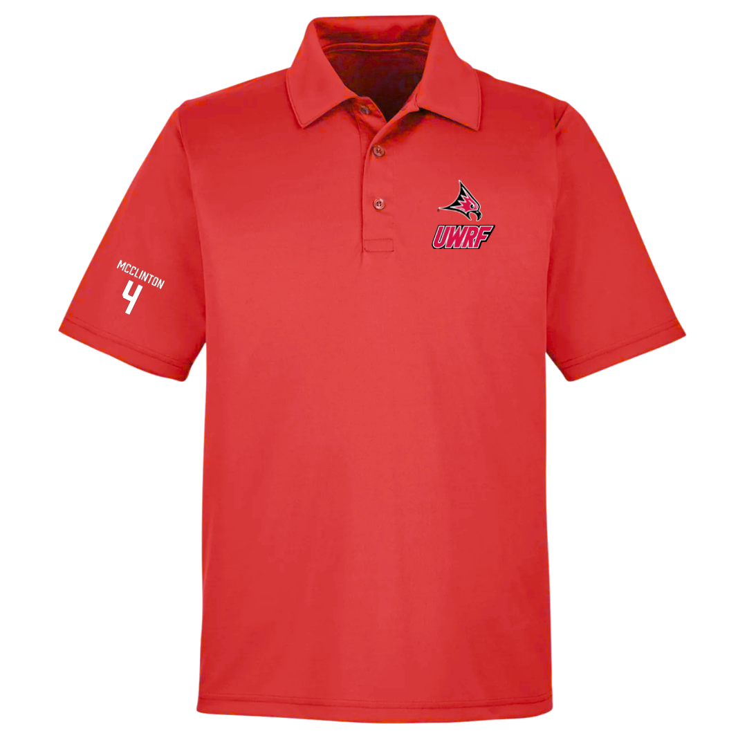 University of Wisconsin-River Falls Lacrosse (W) Red Polo - #4 Aliviah McClinton