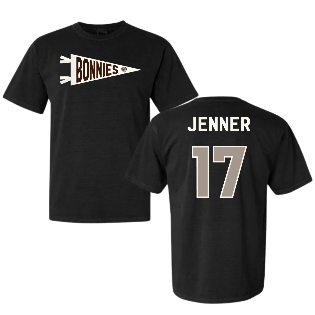 St. Bonaventure University Lacrosse Black Pennant Comfort Colors Tee - #17 Sylvi Jenner