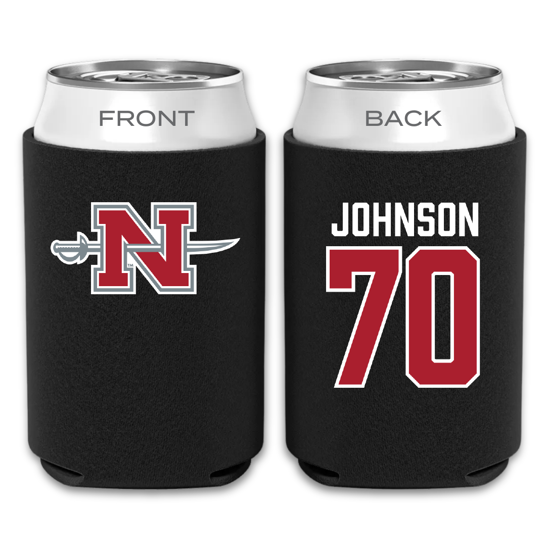 Nicholls State University Football Black Can Cooler - #70 Jacob Johnson