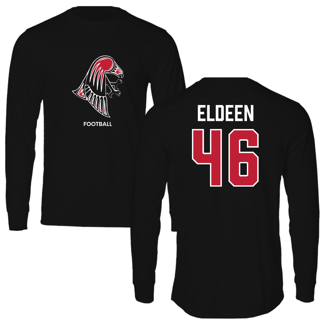 University of Wisconsin-River Falls Football Black Mascot Long Sleeve - #46 Austin Eldeen
