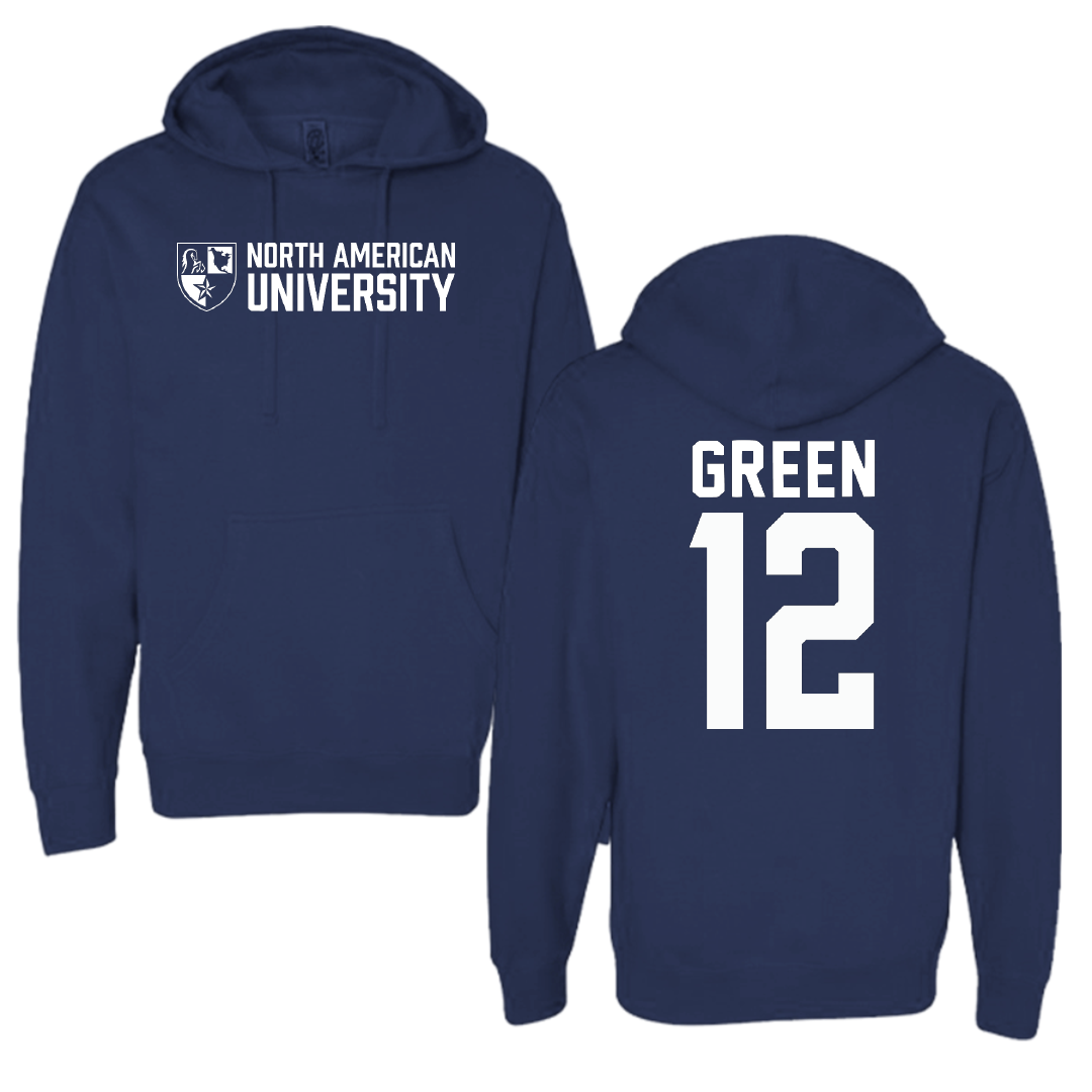 North American University Basketball Navy General Hoodie - #12 Desmond Green