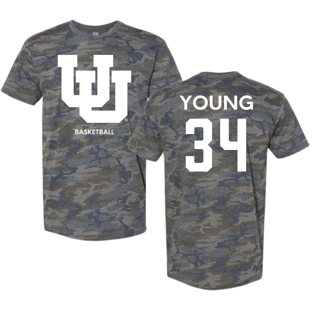 University of Utah Basketball (W) Vintage Camo Tee - #34 Dasia Young