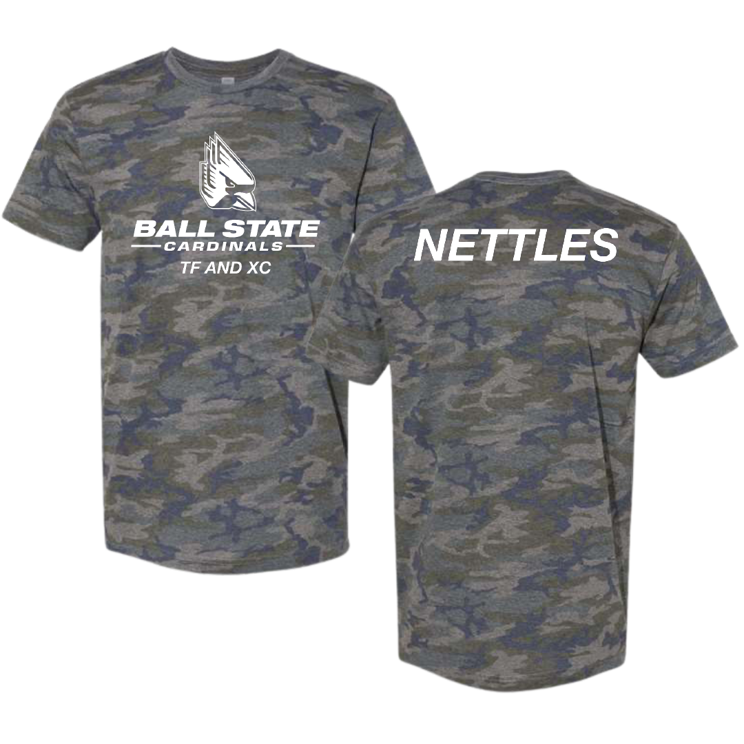 Ball State University TF and XC Vintage Camo Tee - Kenli Nettles