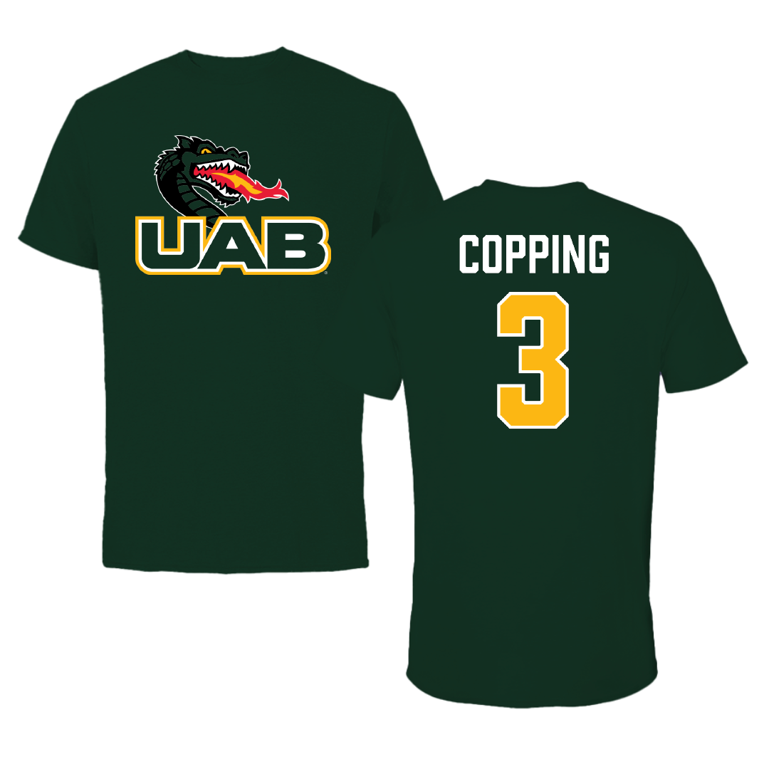 University of Alabama at Birmingham Beach Volleyball Forest Green Performance Tee - #3 Arden Copping