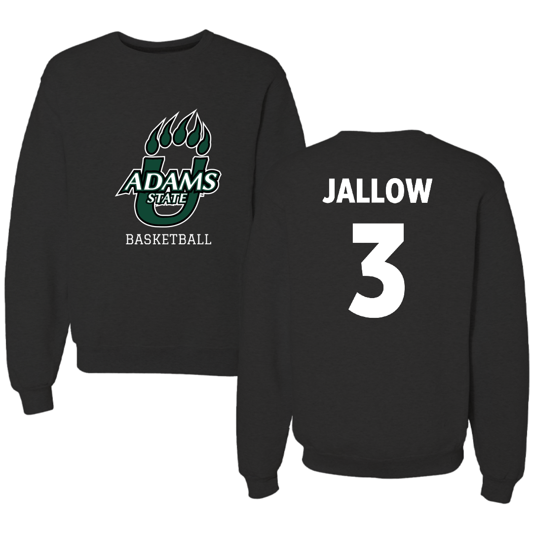Adams State University Basketball (M) Black State Crewneck - #3 Emilek Jallow