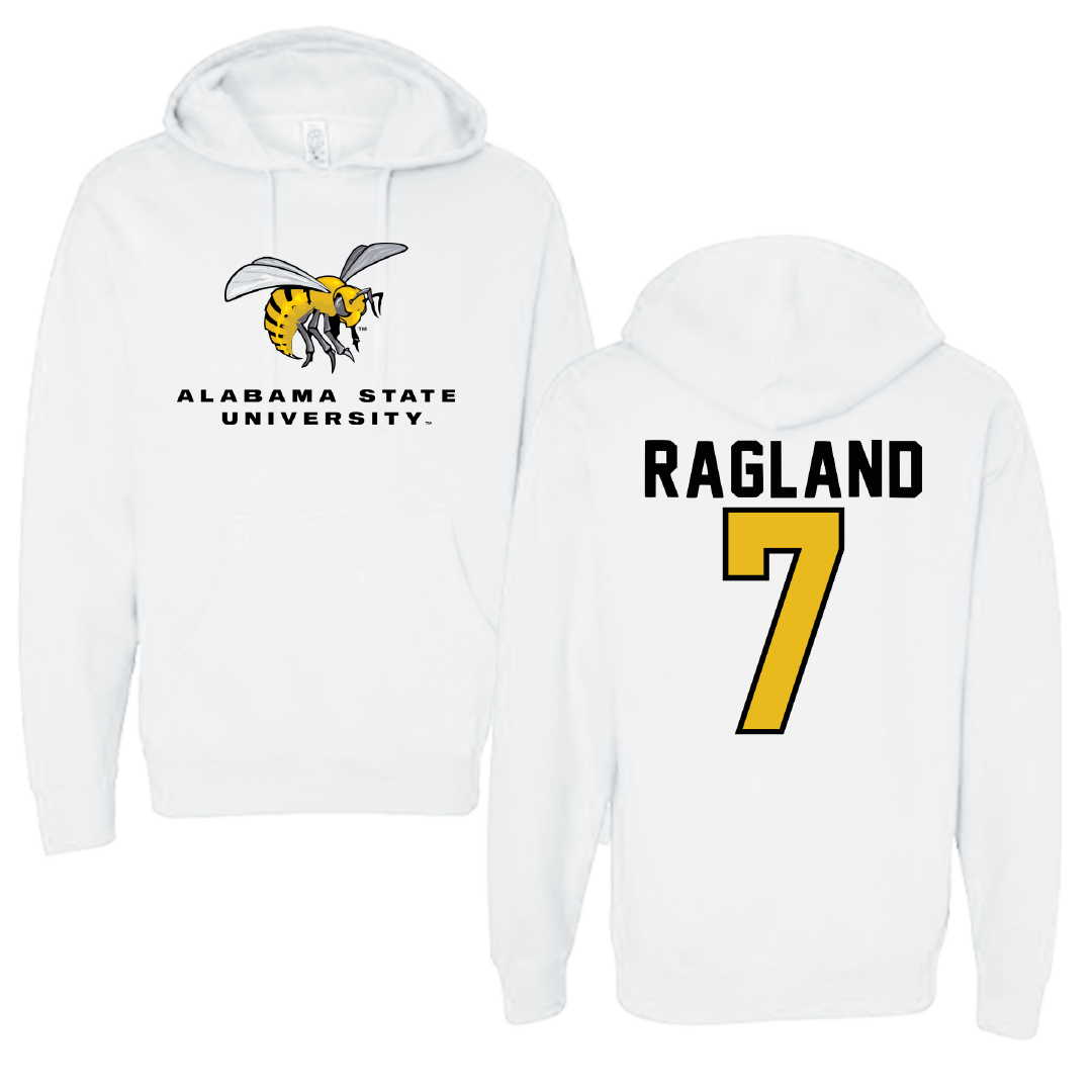 Alabama State University Football White Block Hoodie - #7 Braylen Ragland