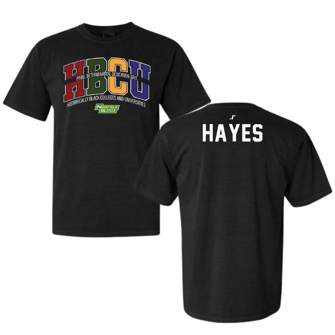 Norfolk State University TF and XC Black HBCU Comfort Colors Tee - Savien Hayes