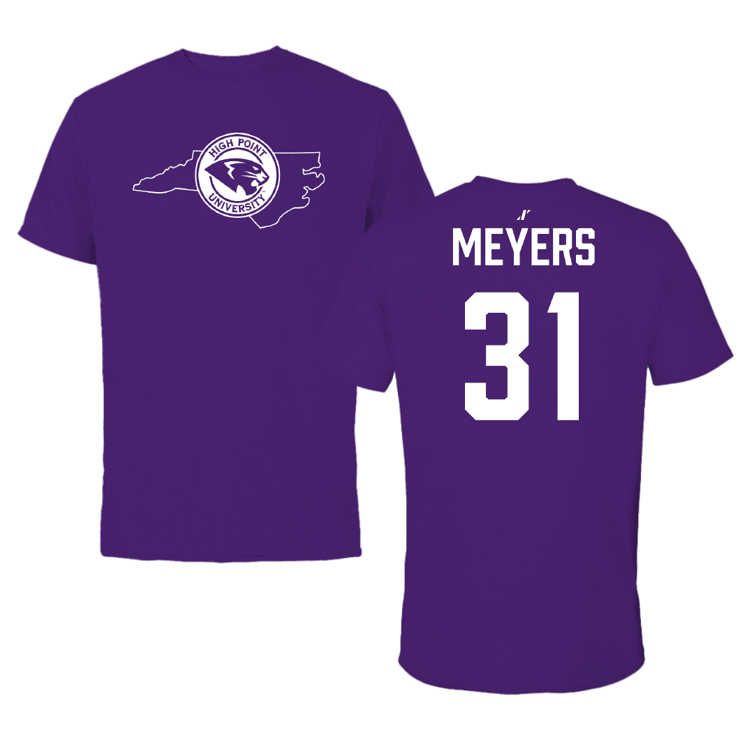 High Point University Basketball Purple State Performance Tee - #31 Audrey Meyers