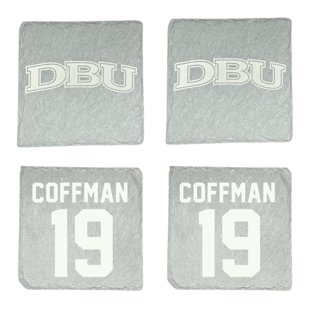 Dallas Baptist University Soccer Stone Coaster (4 Pack)  - #19 Kylar Coffman
