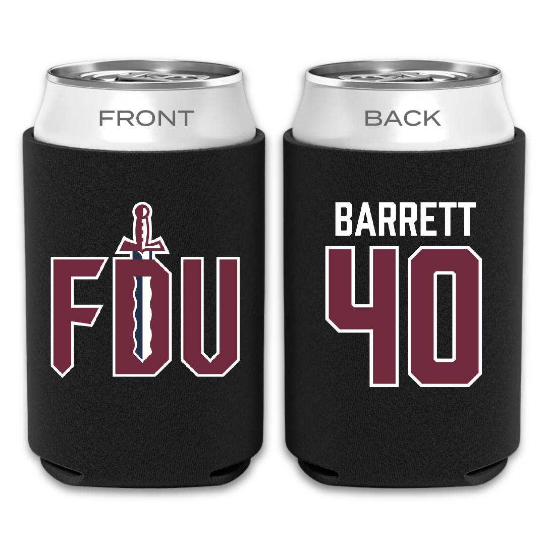 Fairleigh Dickinson University-Metropolitan Campus Baseball Black Can Cooler - #40 Ian Barrett