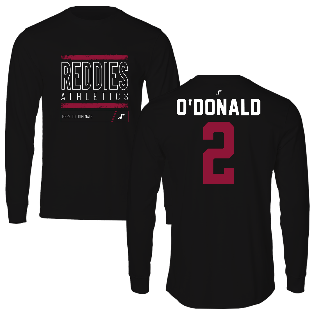 Henderson State University Football Black Dominate Long Sleeve - #2 Fredrick O'Donald