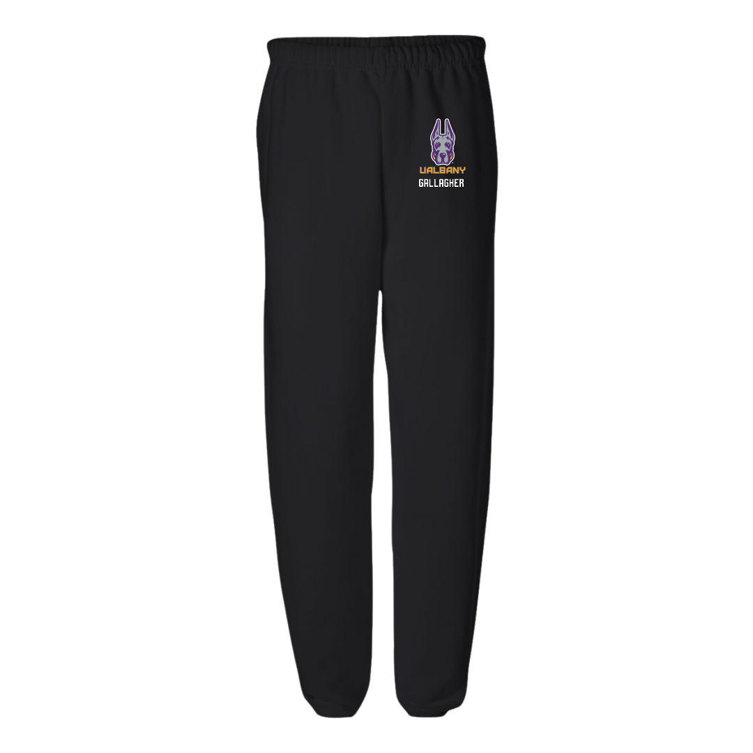 University at Albany TF and XC Black Sweatpants - Jack Gallagher