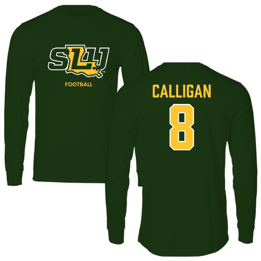 Southeastern Louisiana University Football Forest Green Long Sleeve - #8 Keydrain Calligan