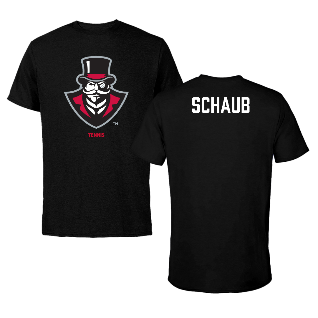 Austin Peay State University Tennis (M) Black Performance Tee - Aeneas Schaub