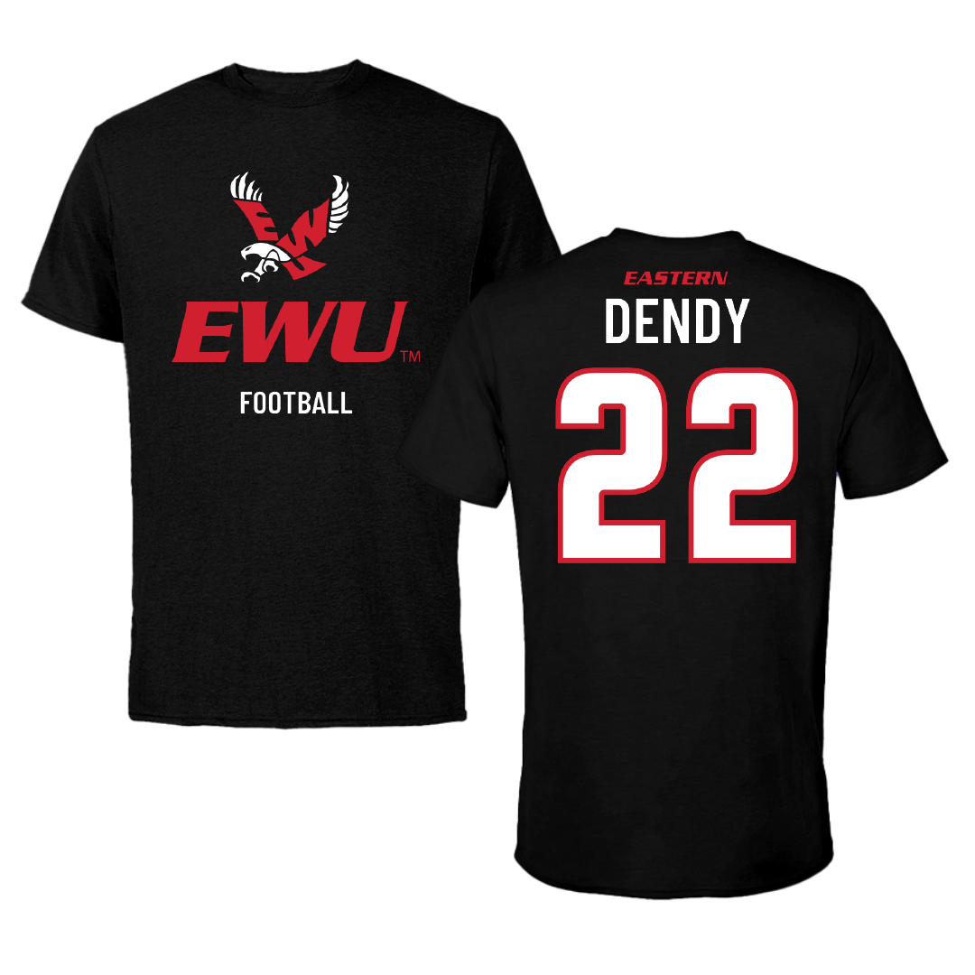 Eastern Washington University Football Black EWU Performance Tee - #22 Amir Dendy