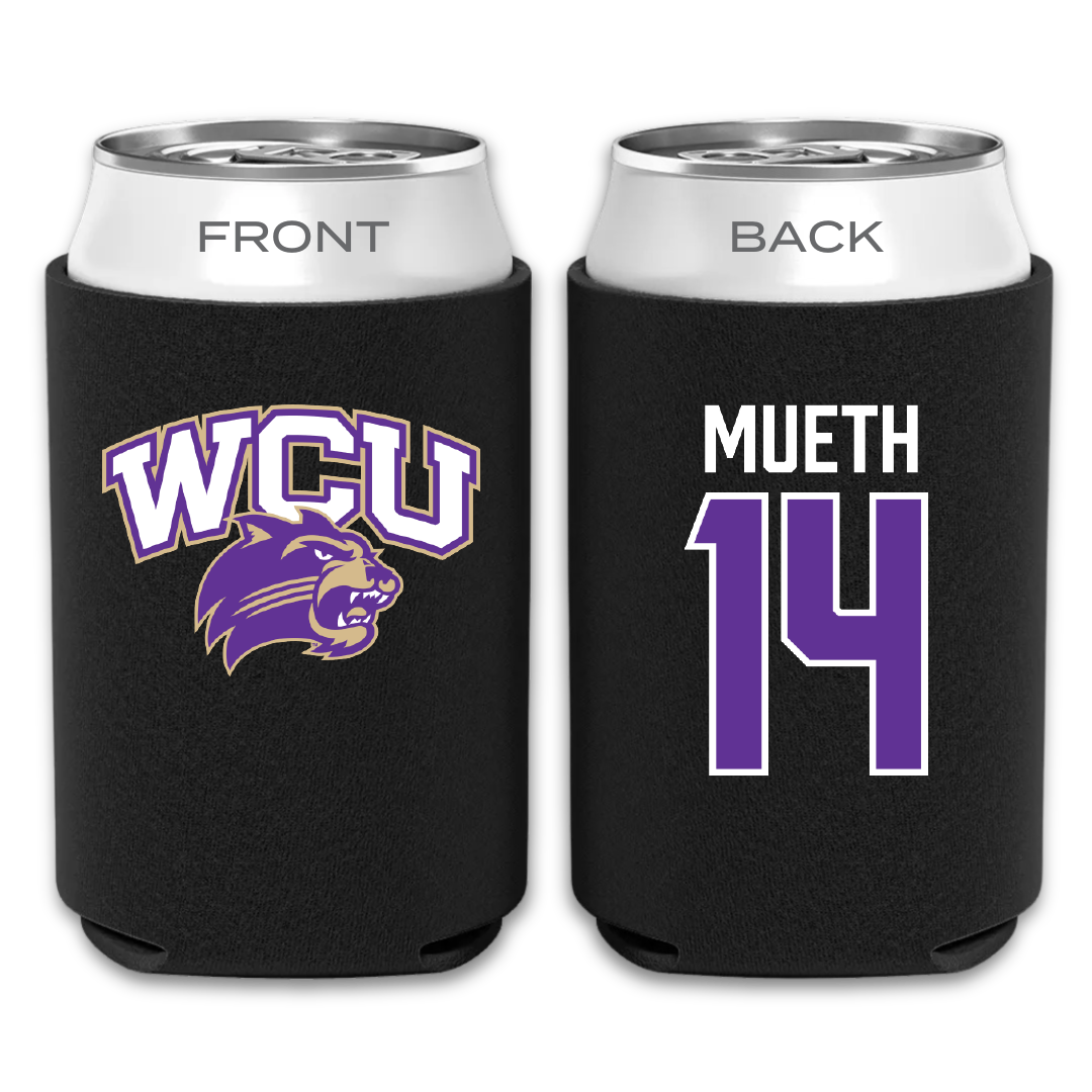 Western Carolina University Soccer Black Can Cooler - #14 Mary Mueth