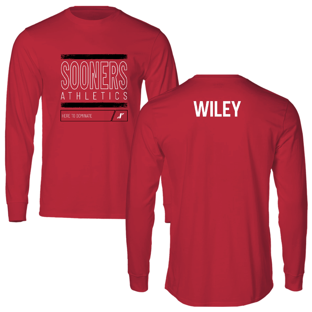 University of Oklahoma Wrestling Crimson Dominate Long Sleeve - John Wiley