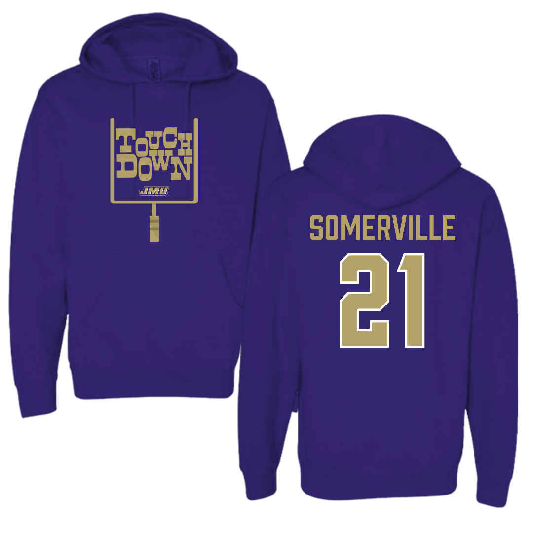 James Madison University Football Purple Touchdown Hoodie - #21 Jamari Somerville
