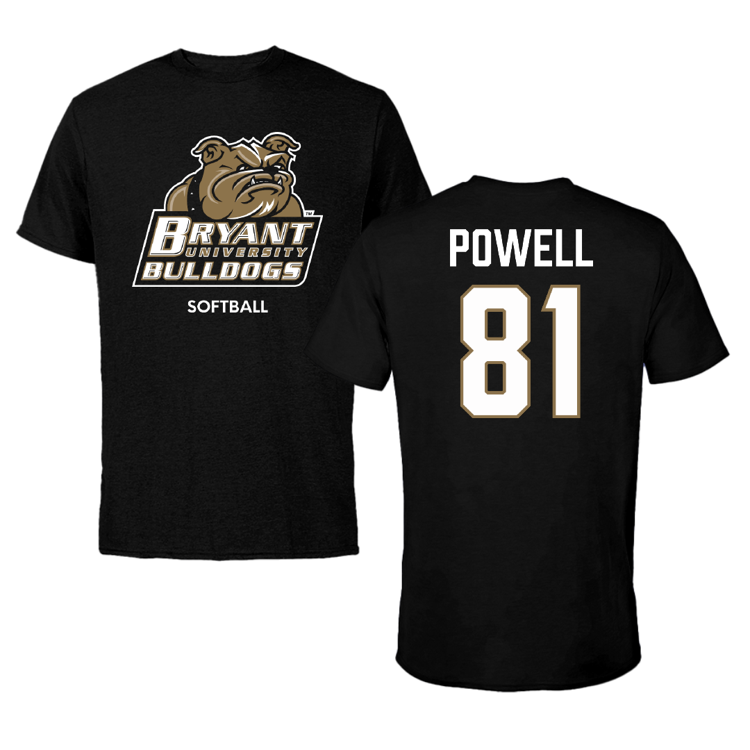 Bryant University Softball Black Performance Tee - #81 Lexi Powell