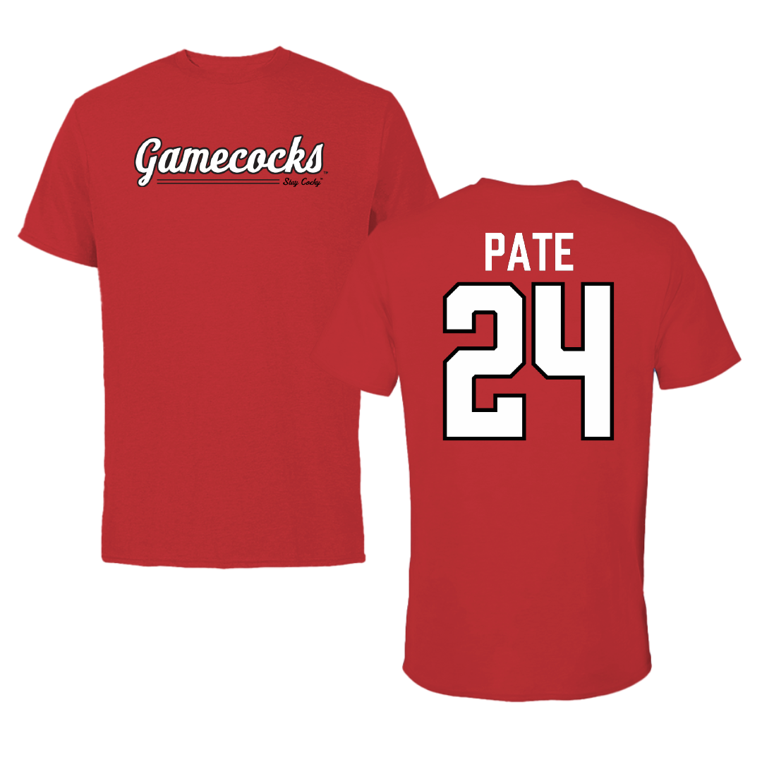 Jacksonville State University Softball Red General Tee - #24 Ella Pate