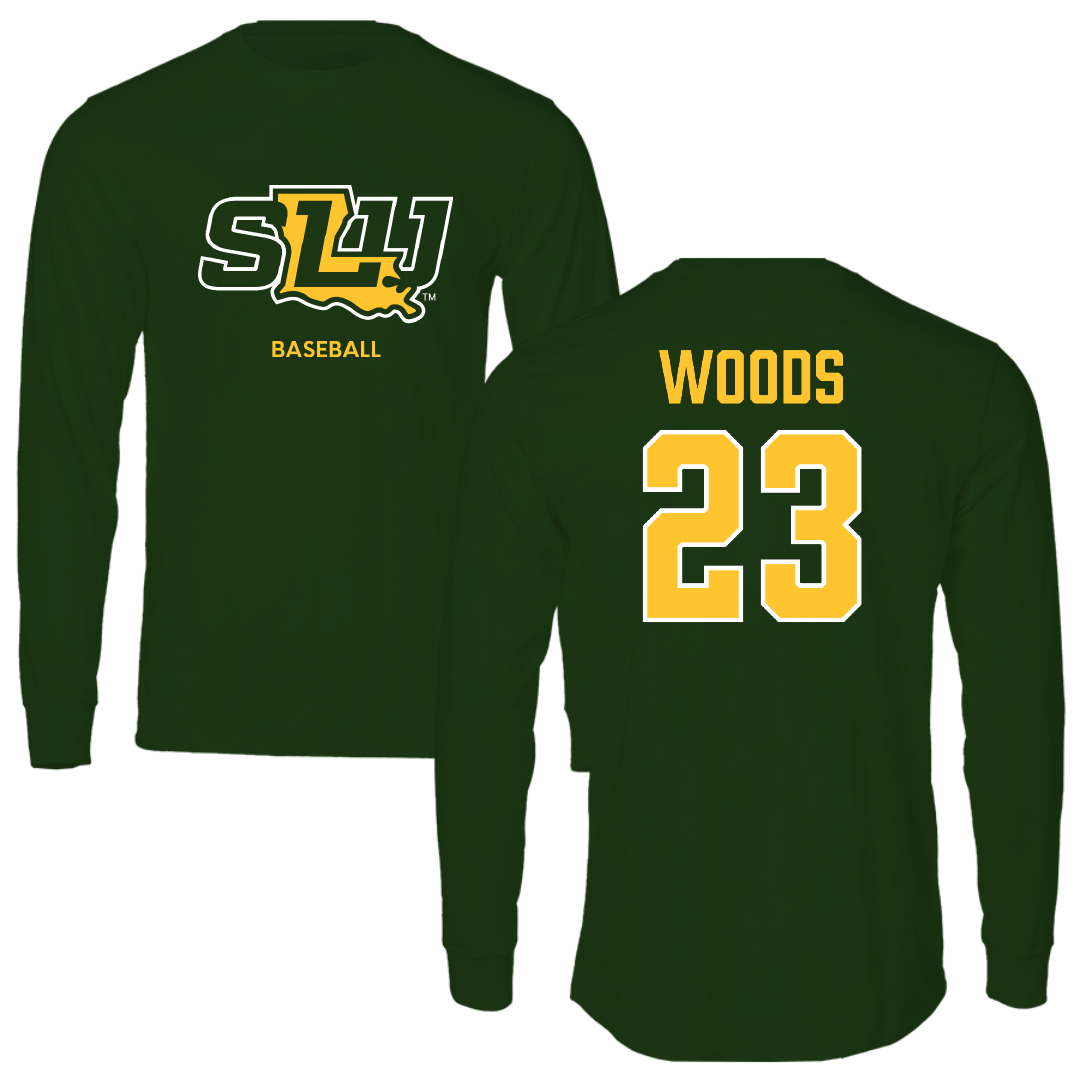 Southeastern Louisiana University Baseball Forest Green Performance Long Sleeve - #23 Peyton Woods