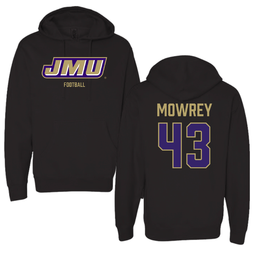 James Madison University Football Black Hoodie - #43 Jack Mowrey