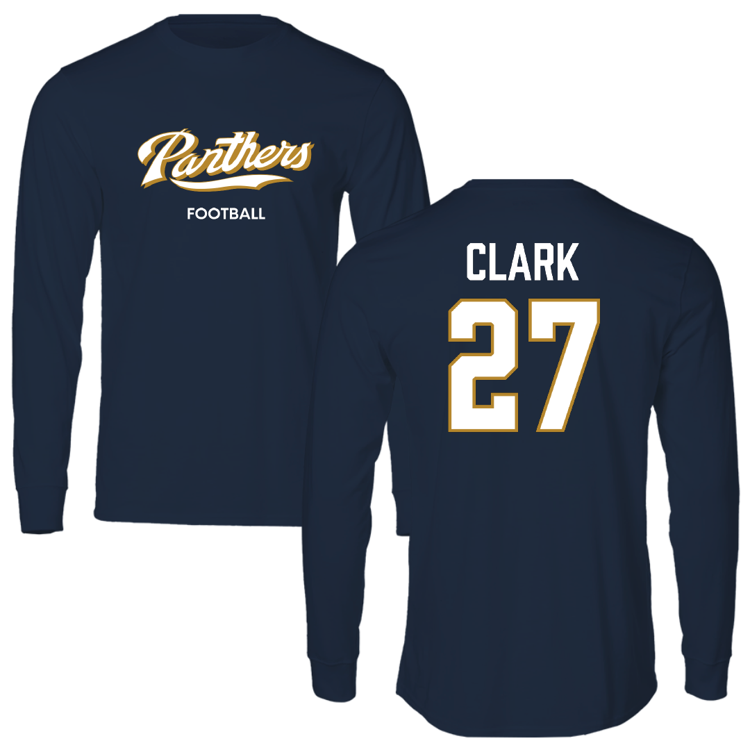 Florida International University Football Navy Long Sleeve - #27 Mister Clark