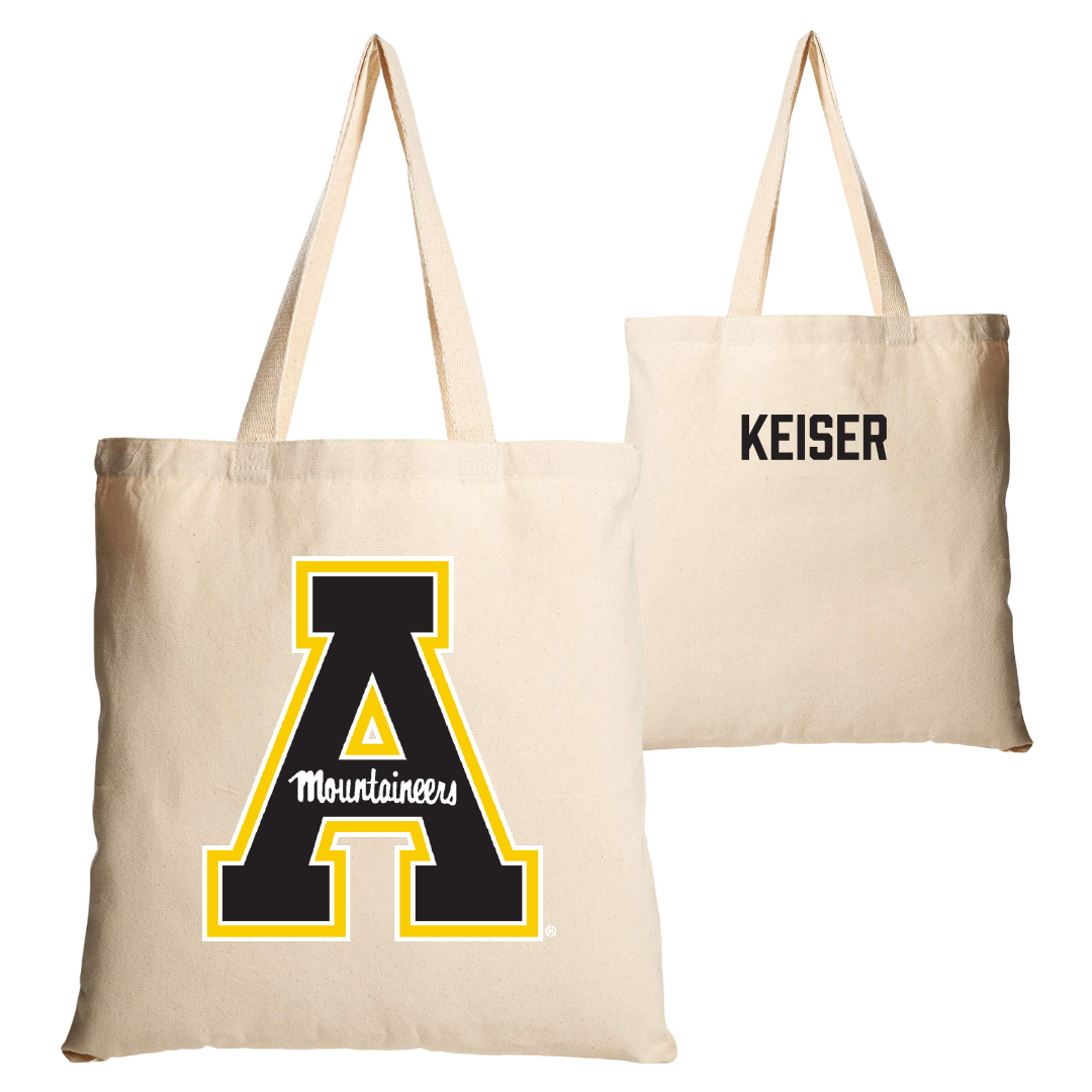 Appalachian State University Wrestling Tan Canvas Tote Bag - Kaden Keiser