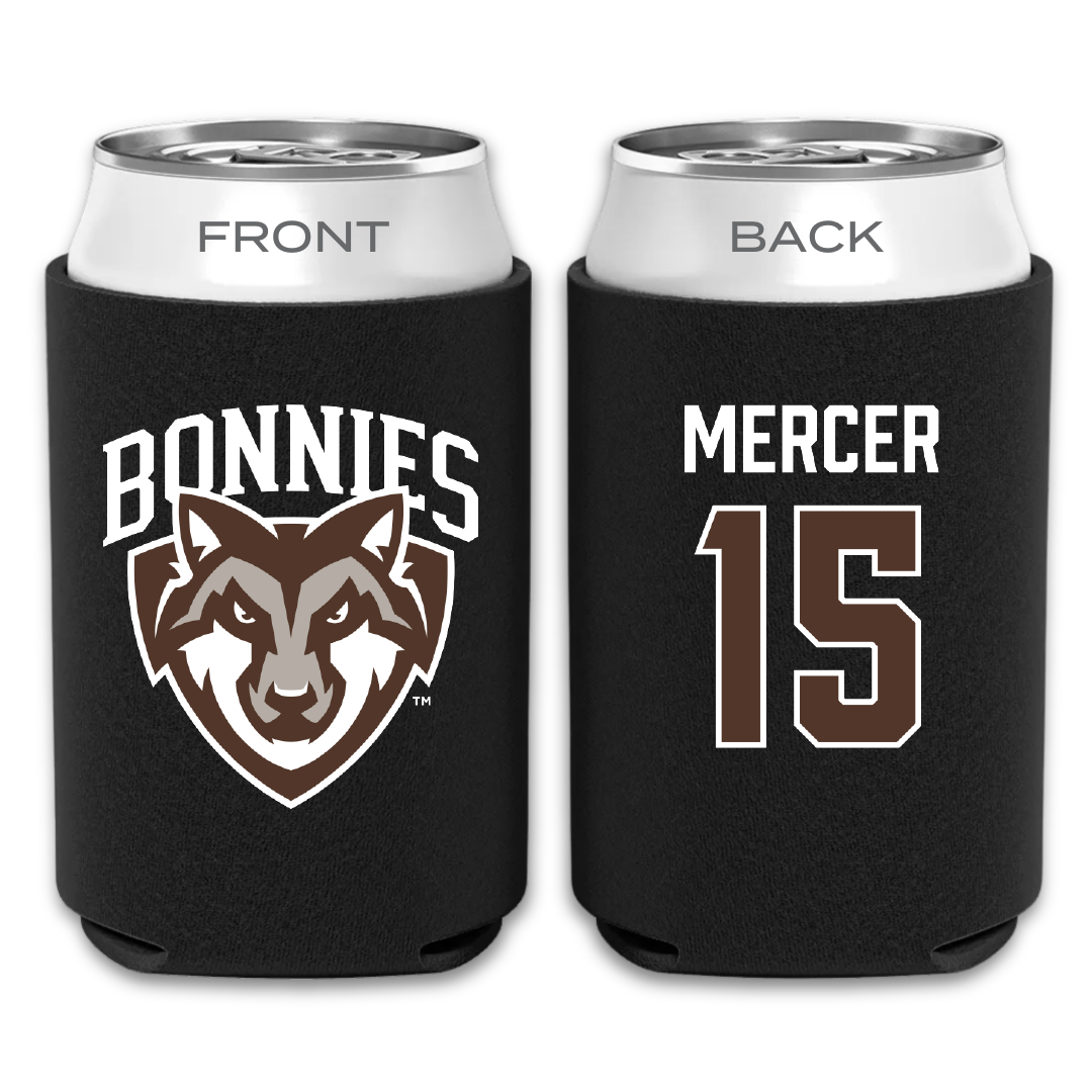 St. Bonaventure University Soccer Black Can Cooler - #15 Dean Mercer