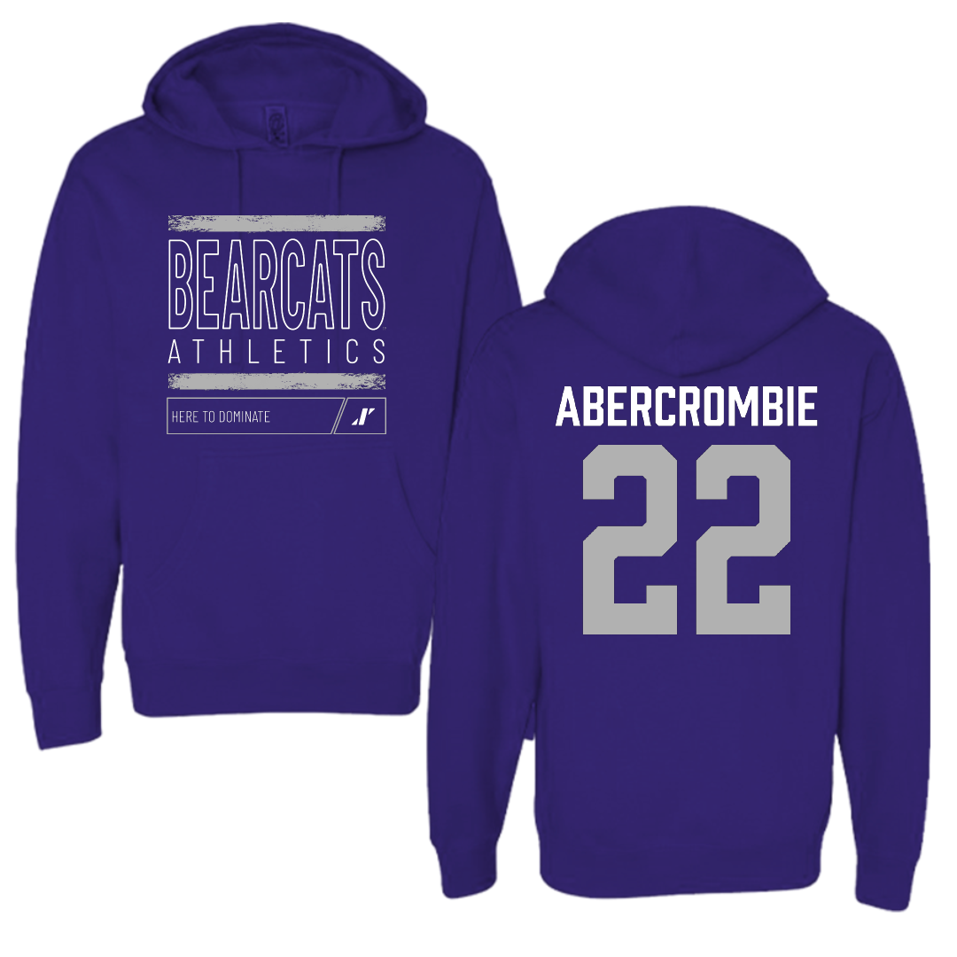 Southwest Baptist University Football Purple Dominate Hoodie - #22 Jordan Abercrombie