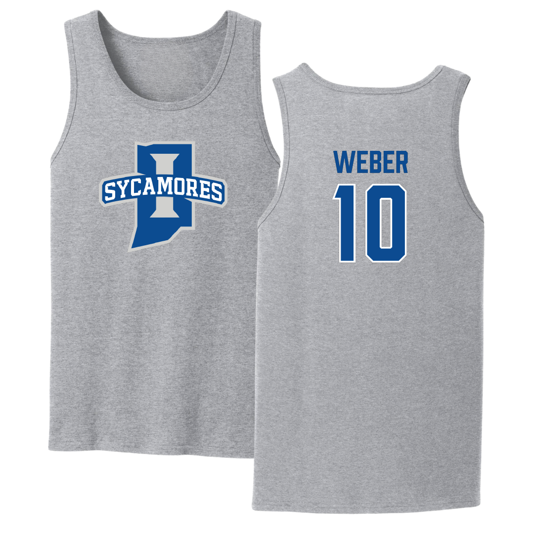 Indiana State University Volleyball Sport Gray Tank Top - #10 Emily Weber