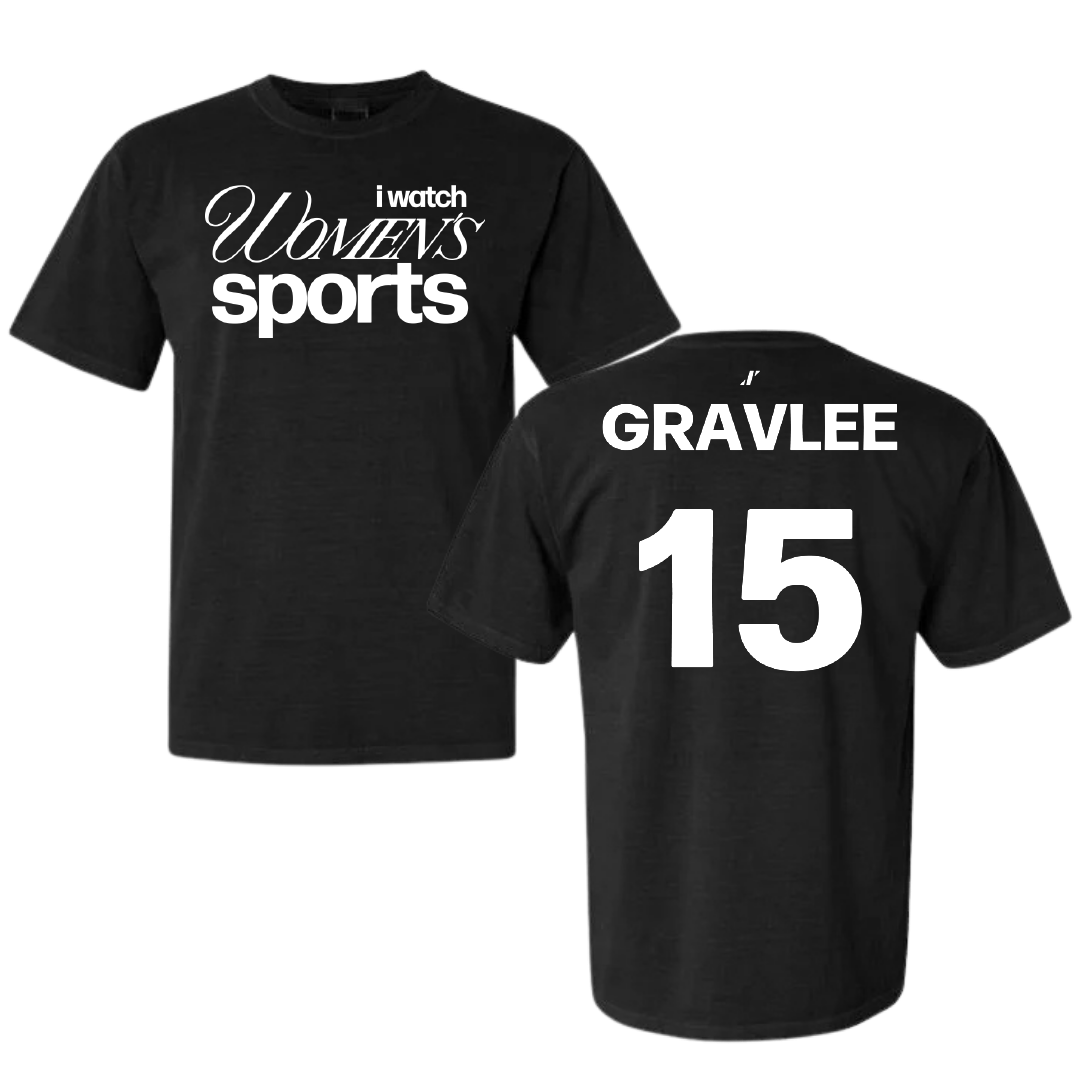 University of Florida Volleyball Black WHM Comfort Colors Tee - #15 Madi Gravlee