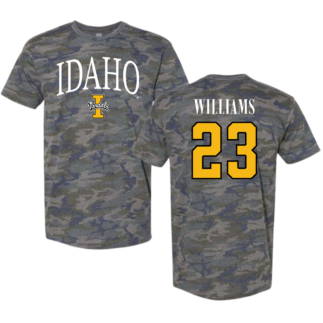 University of Idaho Football Vintage Camo Tee - #23 Art Williams