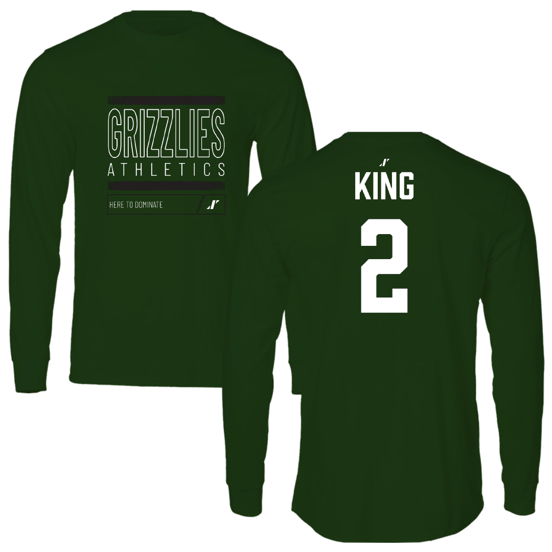 Adams State University Basketball (M) Forest Green Dominate Performance Long Sleeve - #2 Jayce King