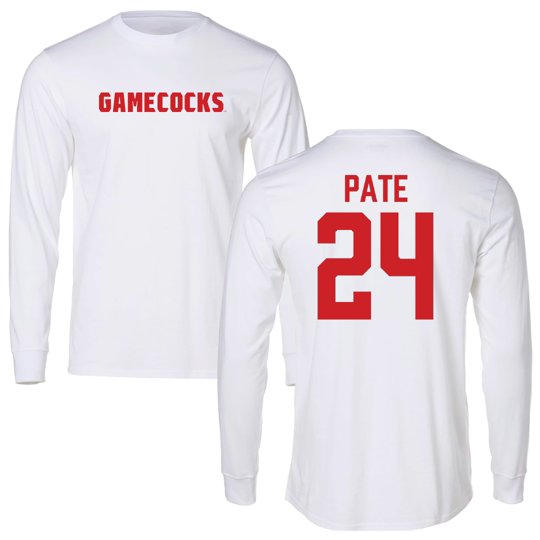 Jacksonville State University Softball White Long Sleeve - #24 Ella Pate