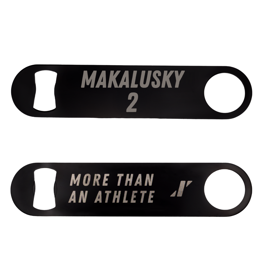 West Virginia University Basketball Black Bottle Opener - #2 Riley Makalusky